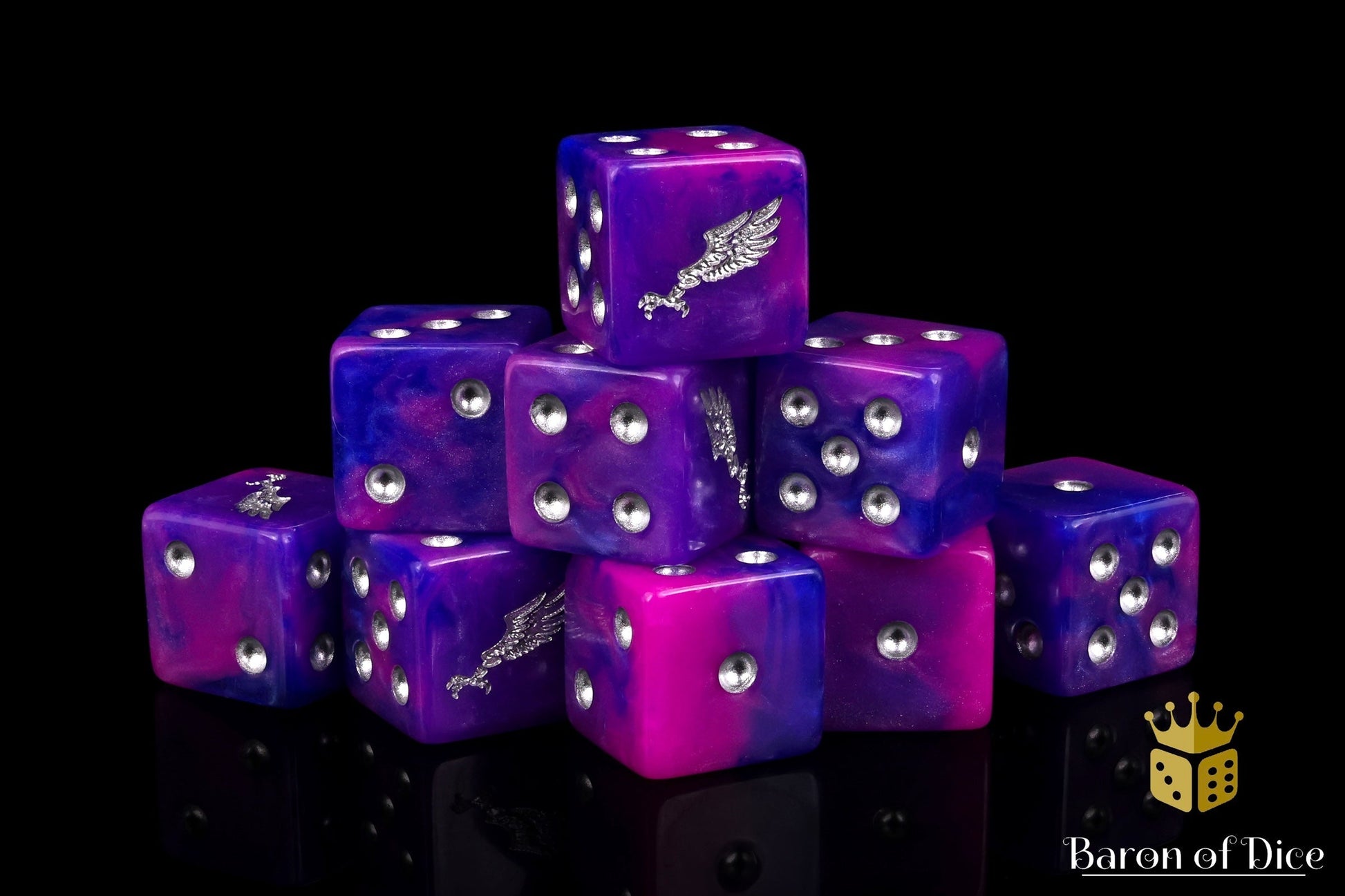 Children of Profligacy Dice - Silver Inlay - Out of Play