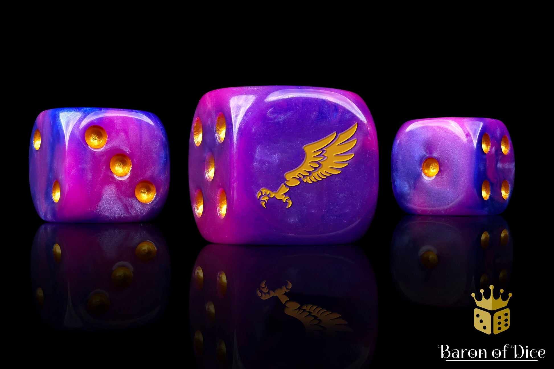 Children of Profligacy Dice - Gold Inlay BaronOfDice