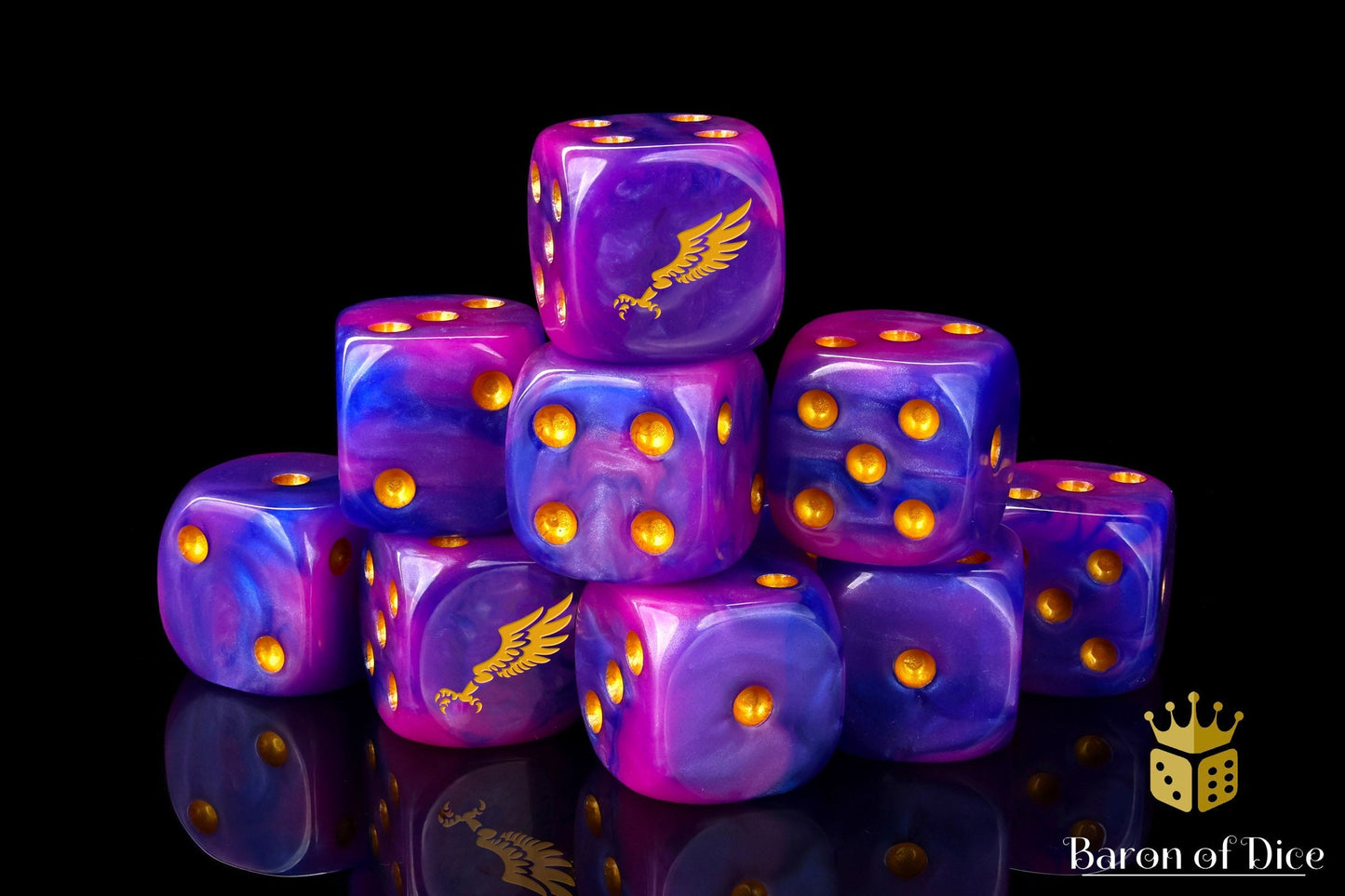 Children of Profligacy Dice - Gold Inlay BaronOfDice