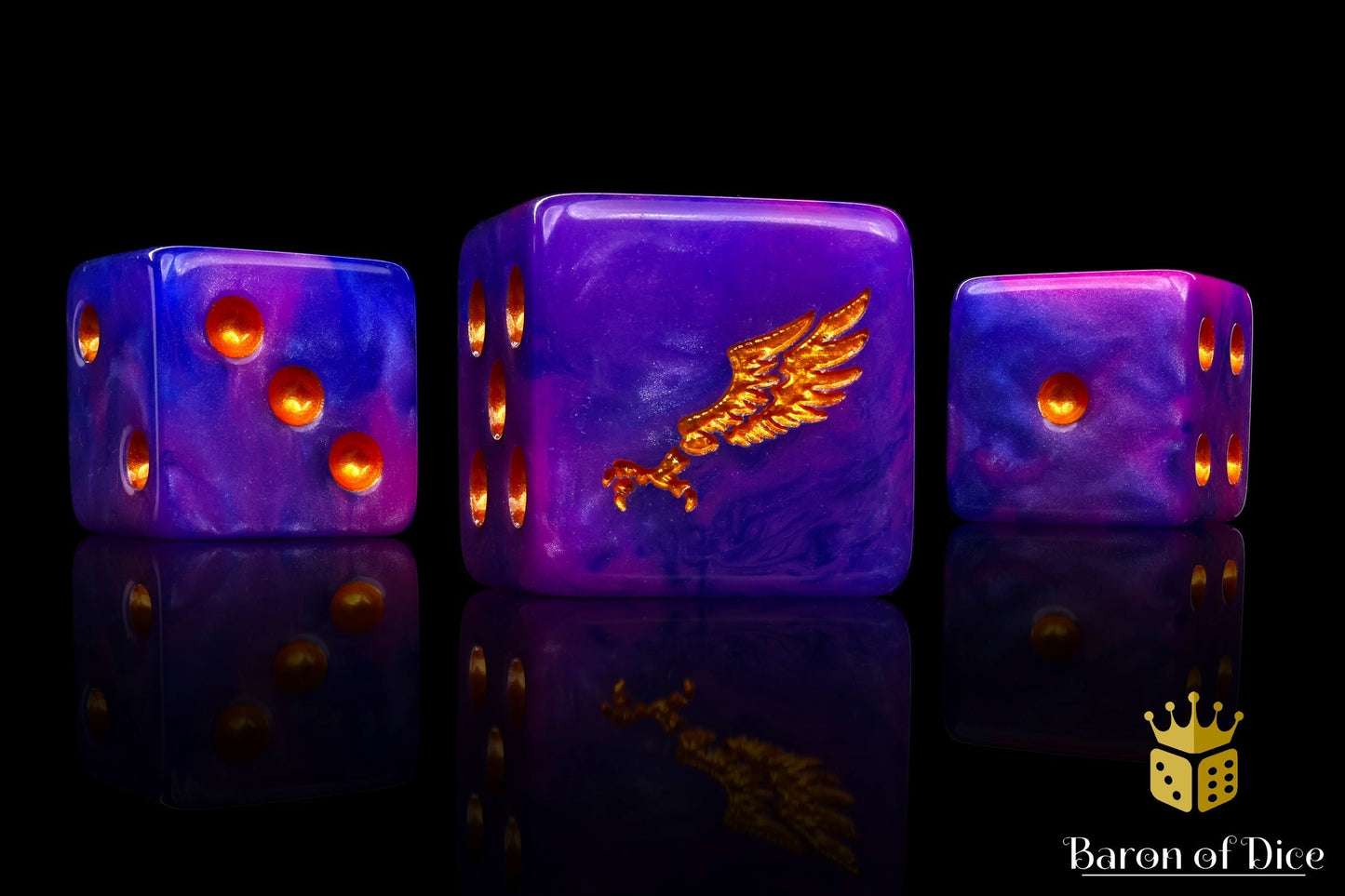 Children of Profligacy Dice - Gold Inlay BaronOfDice