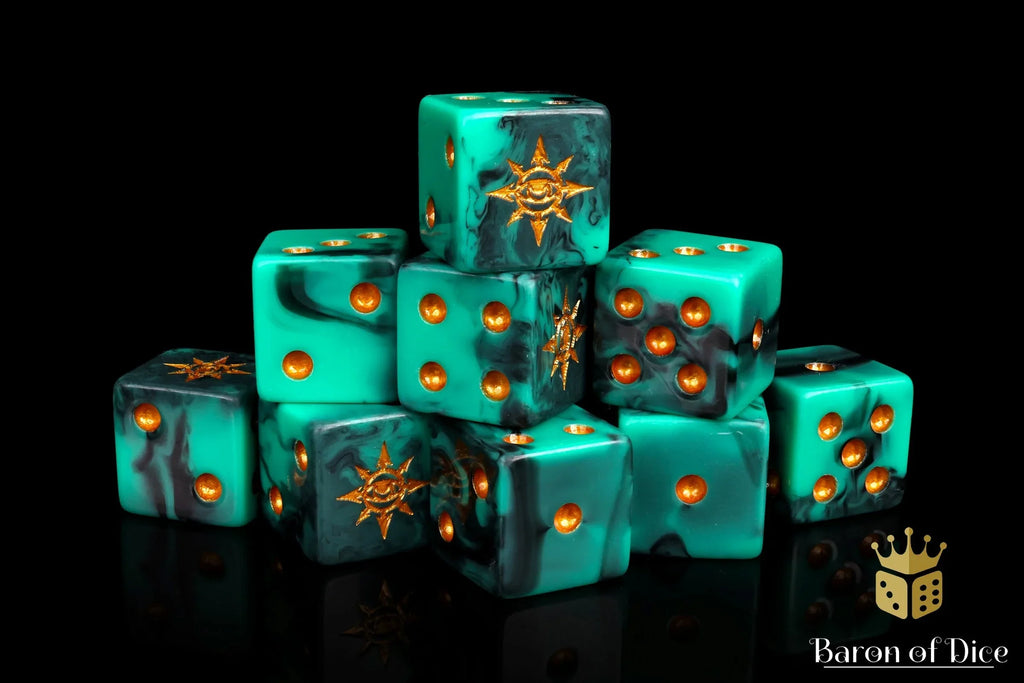 Eye of Chaos Dice - Aquamarine - Out of Play