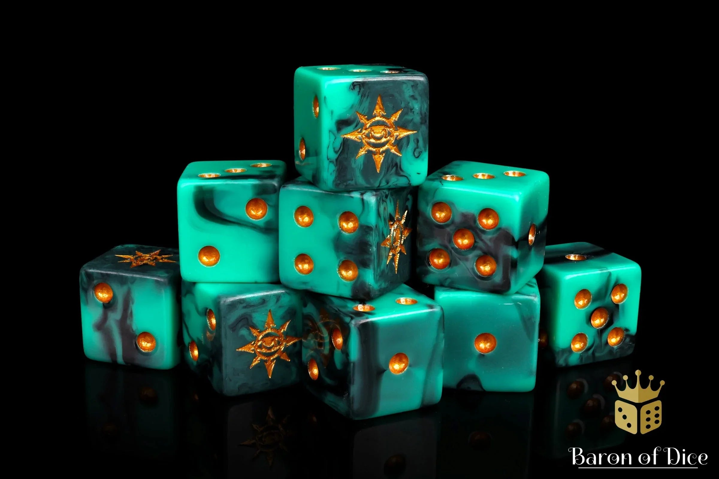 Eye of Chaos Dice - Aquamarine - Out of Play