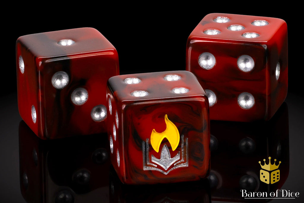 Scorched Book Dice