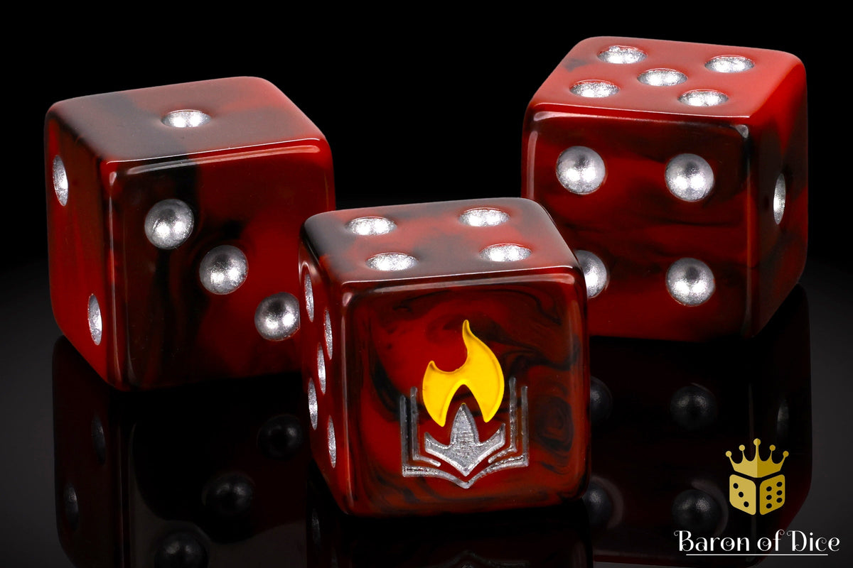 Scorched Book Dice