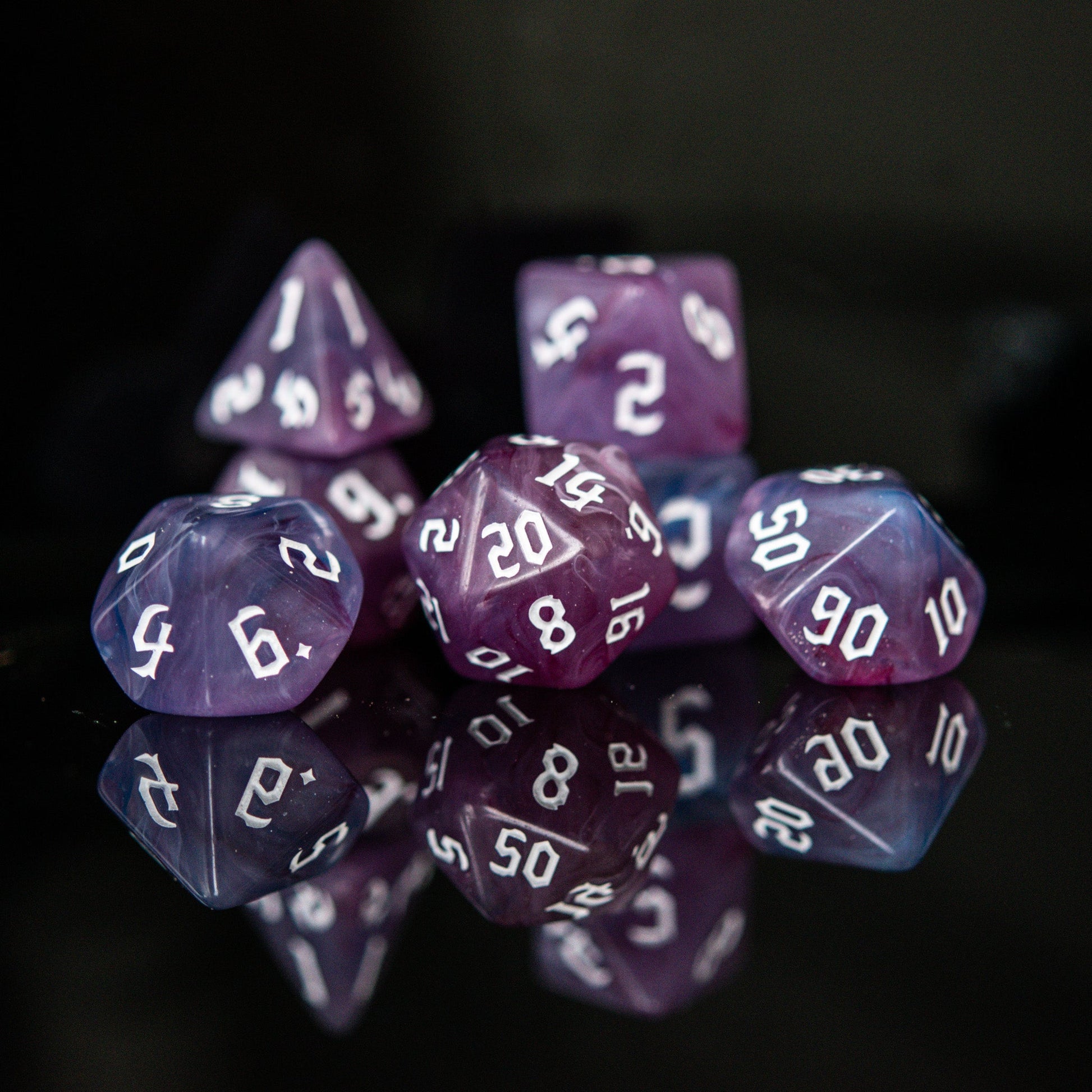 Warlock Class Acrylic Dice Set Misty Mountain Gaming