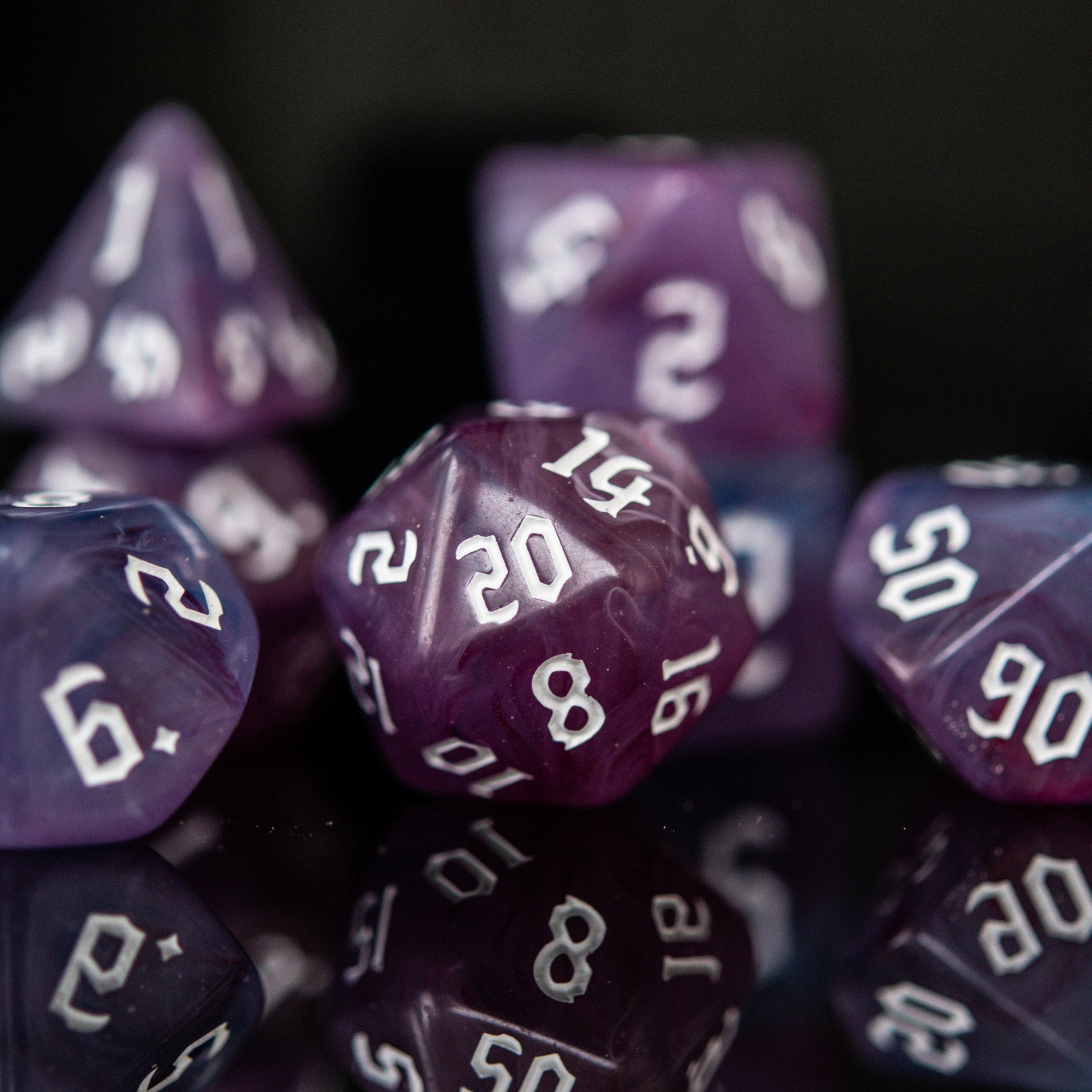 Warlock Class Acrylic Dice Set Misty Mountain Gaming