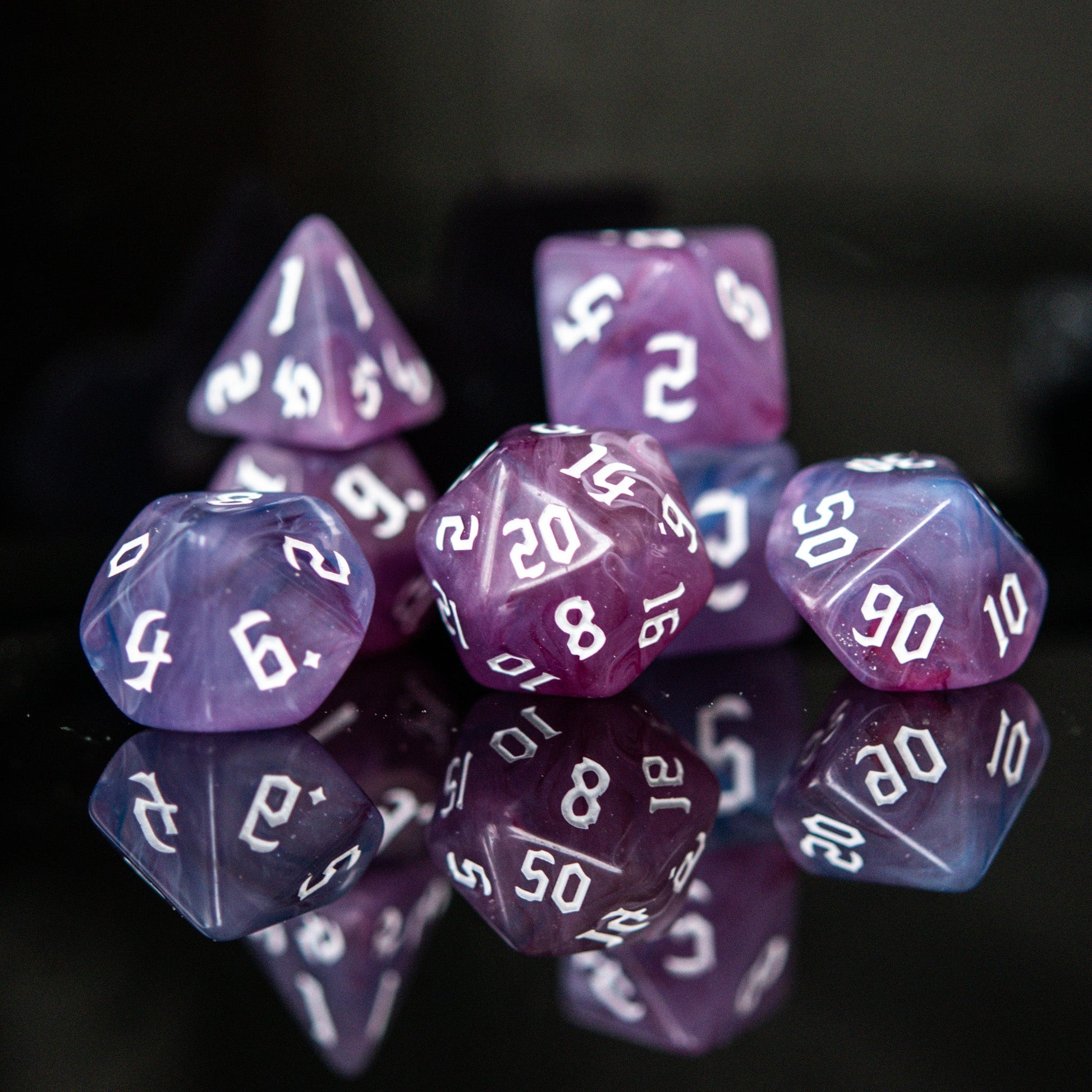 Warlock Class Acrylic Dice Set Misty Mountain Gaming