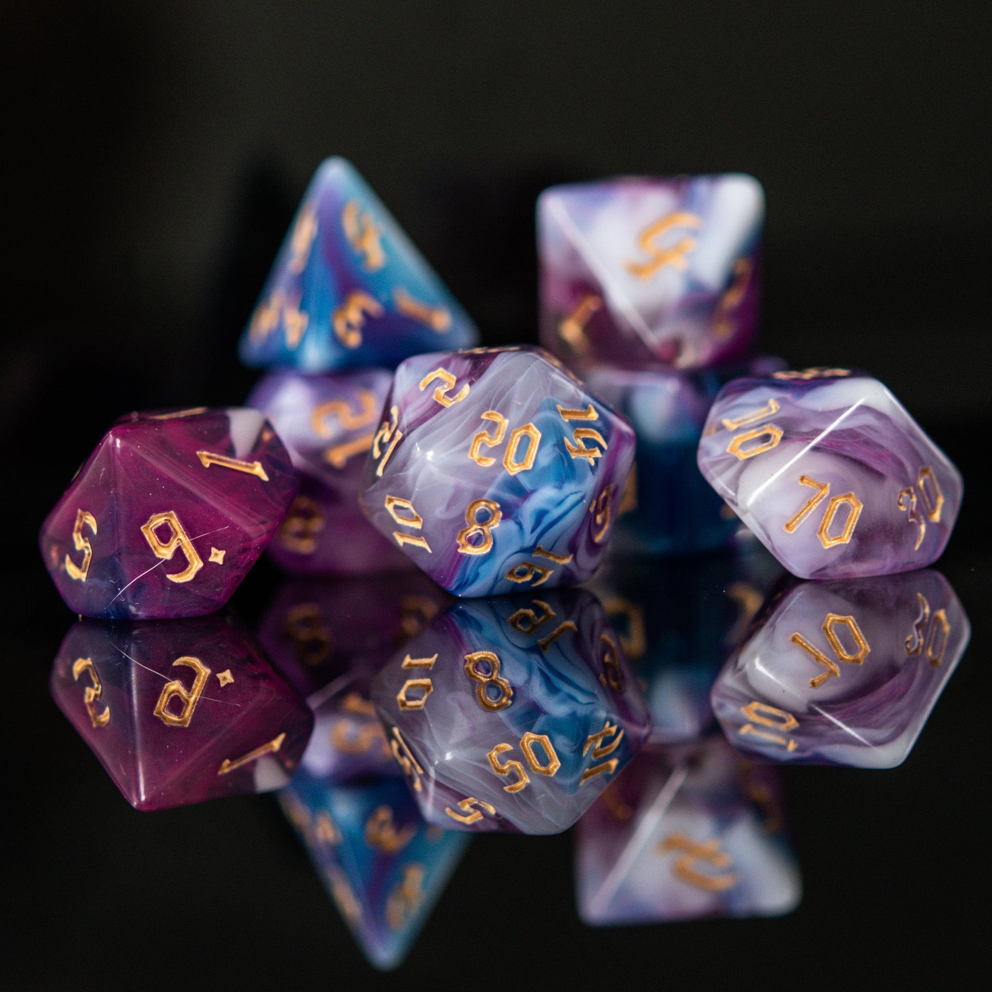 Wizard Class Acrylic Dice Set Misty Mountain Gaming