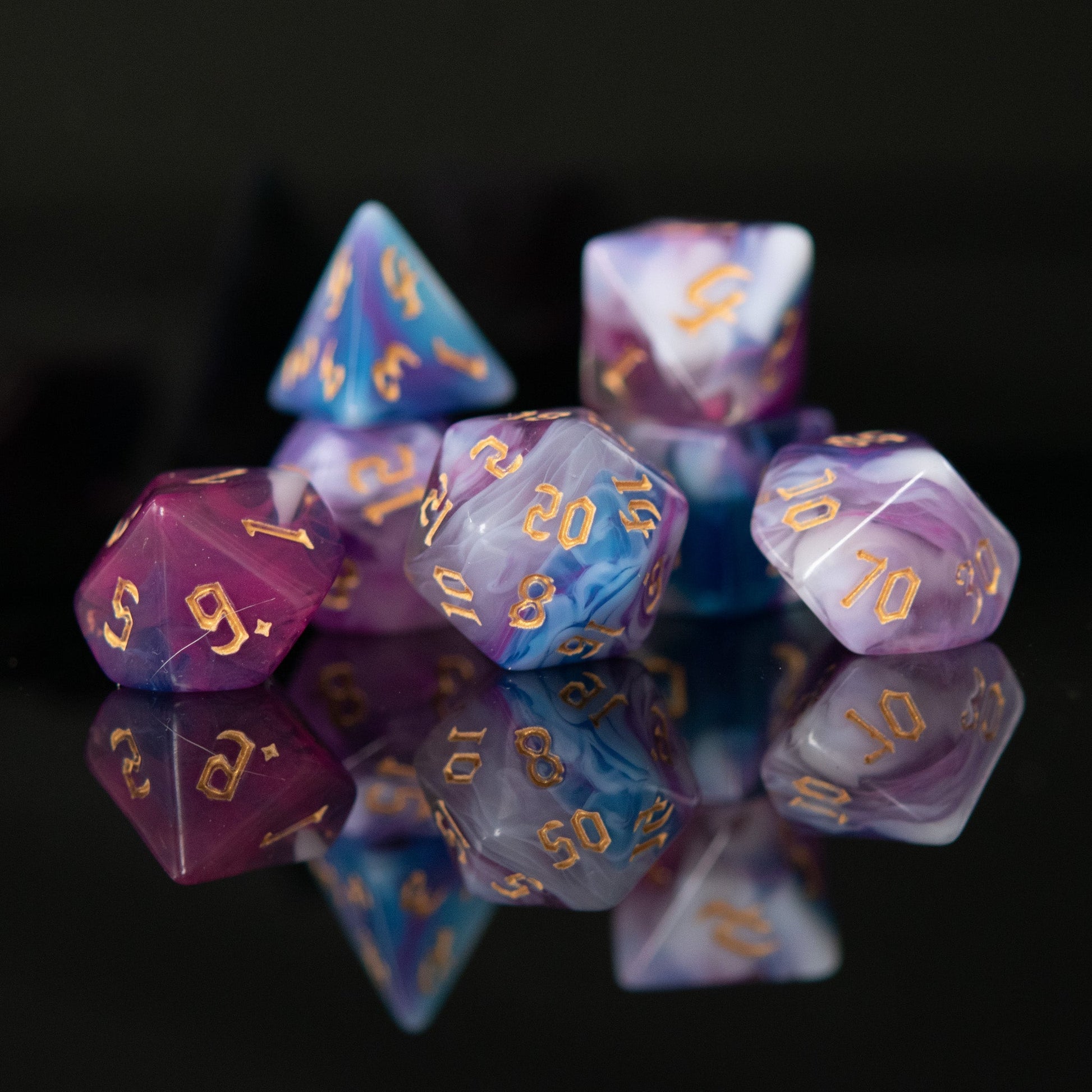 Wizard Class Acrylic Dice Set Misty Mountain Gaming
