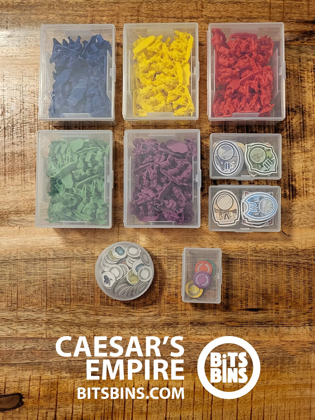 Bitsbins Caesar's Empire - 1 Pod, 1 Mini, 2 Originals, 5 100+ Card Boxes - Out of Play