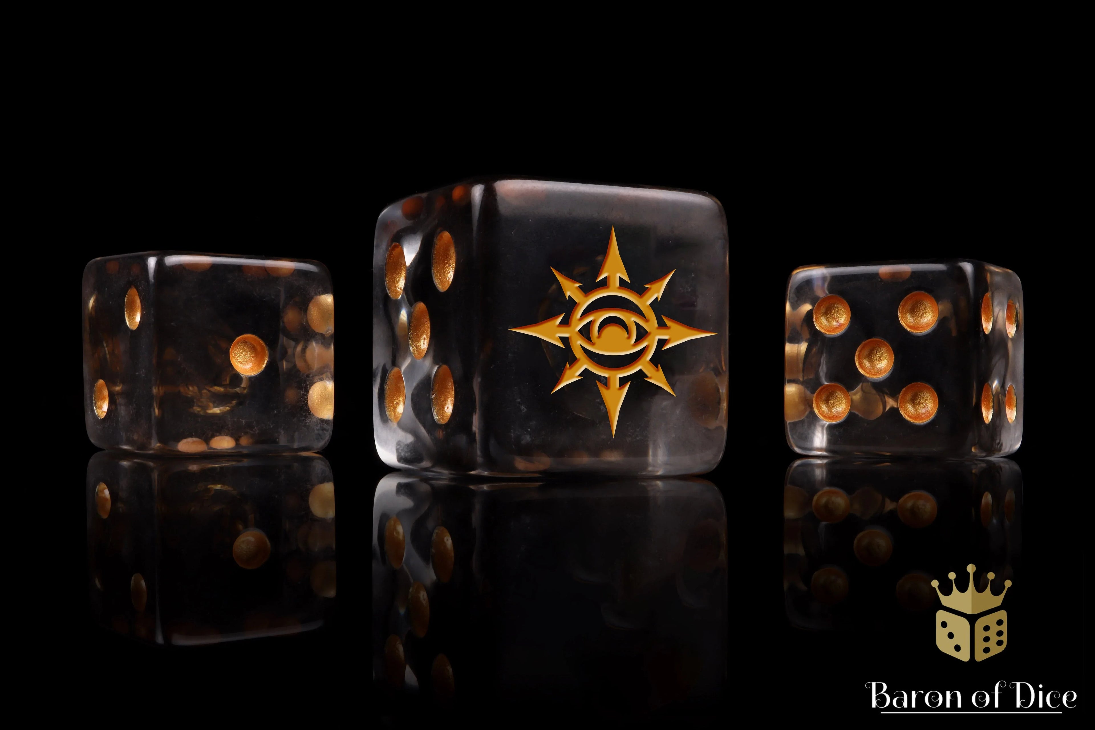 Chaos Demon Dice - Translucent - Out of Play