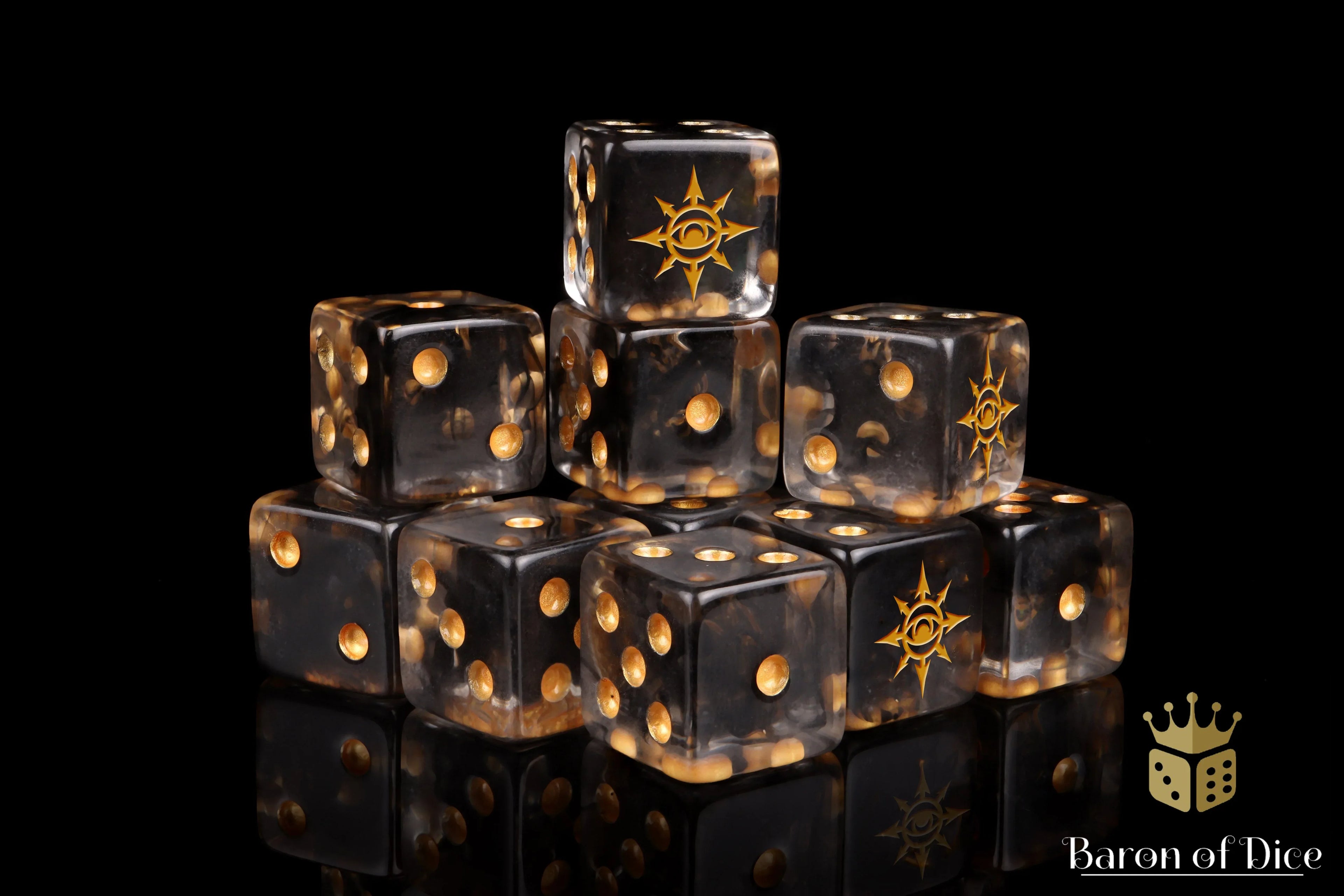 Chaos Demon Dice - Translucent - Out of Play