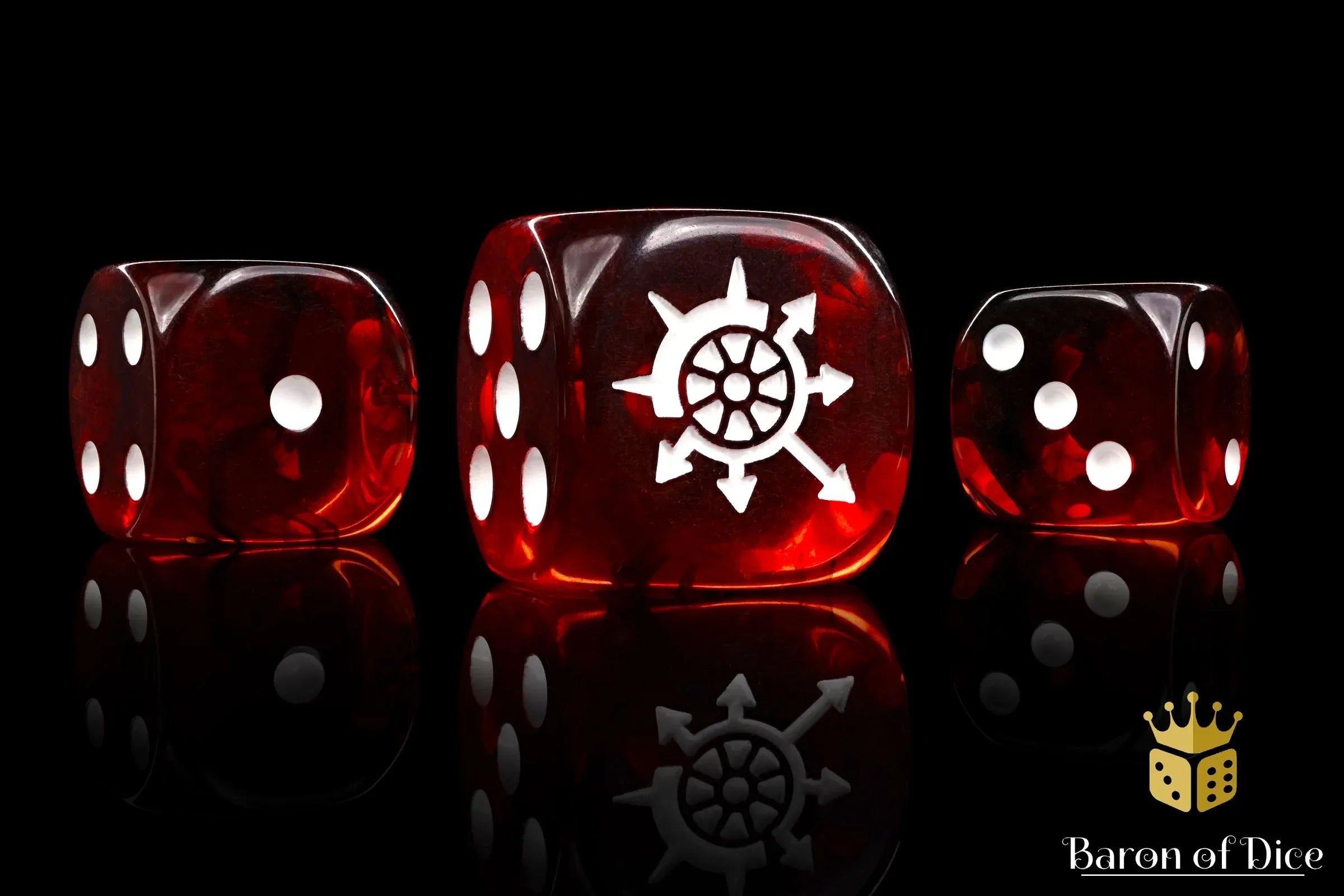 Cogs of Chaos Dice - Blood Red - Out of Play