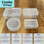 BitsBins Combo Pack, 19 Containers with 4 different sizes - Out of Play