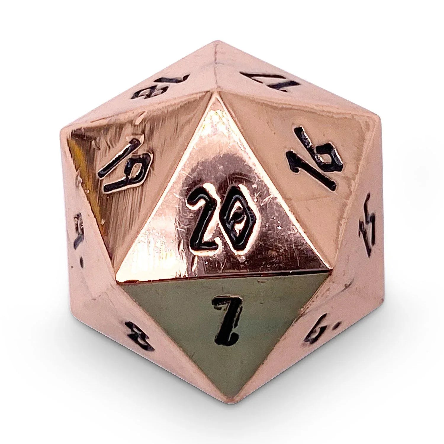 Copper Still Metal Countdown Dice 25mm - Out of Play