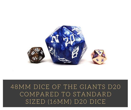 48mm Dice of the Giants - Storm Giant D20 Easy Roller Dice Company