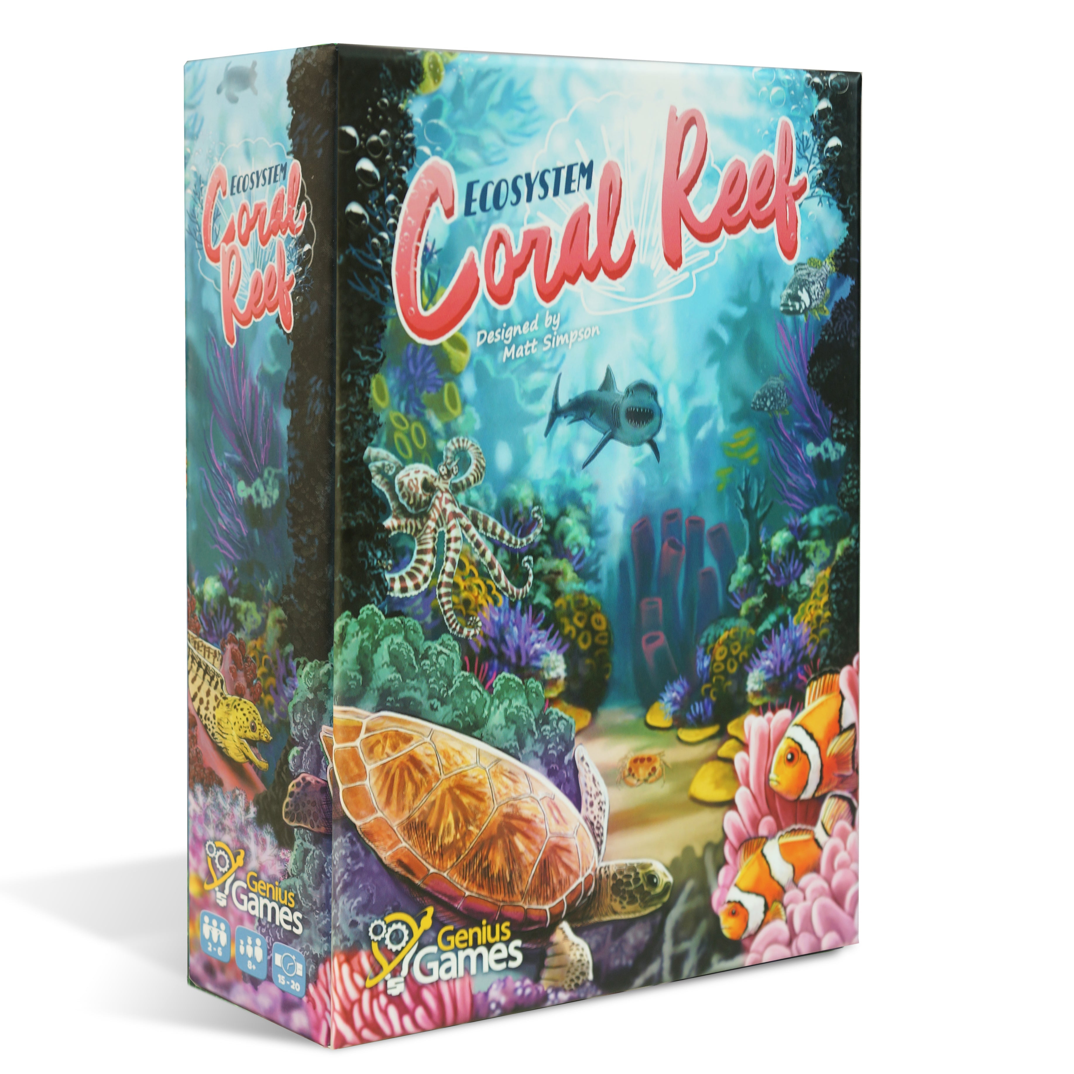 Ecosystem: Coral Reef | MENSA Recommended Family Card Game About Aquatic Animals, Their Habitats, Marine Biology & Food Chain