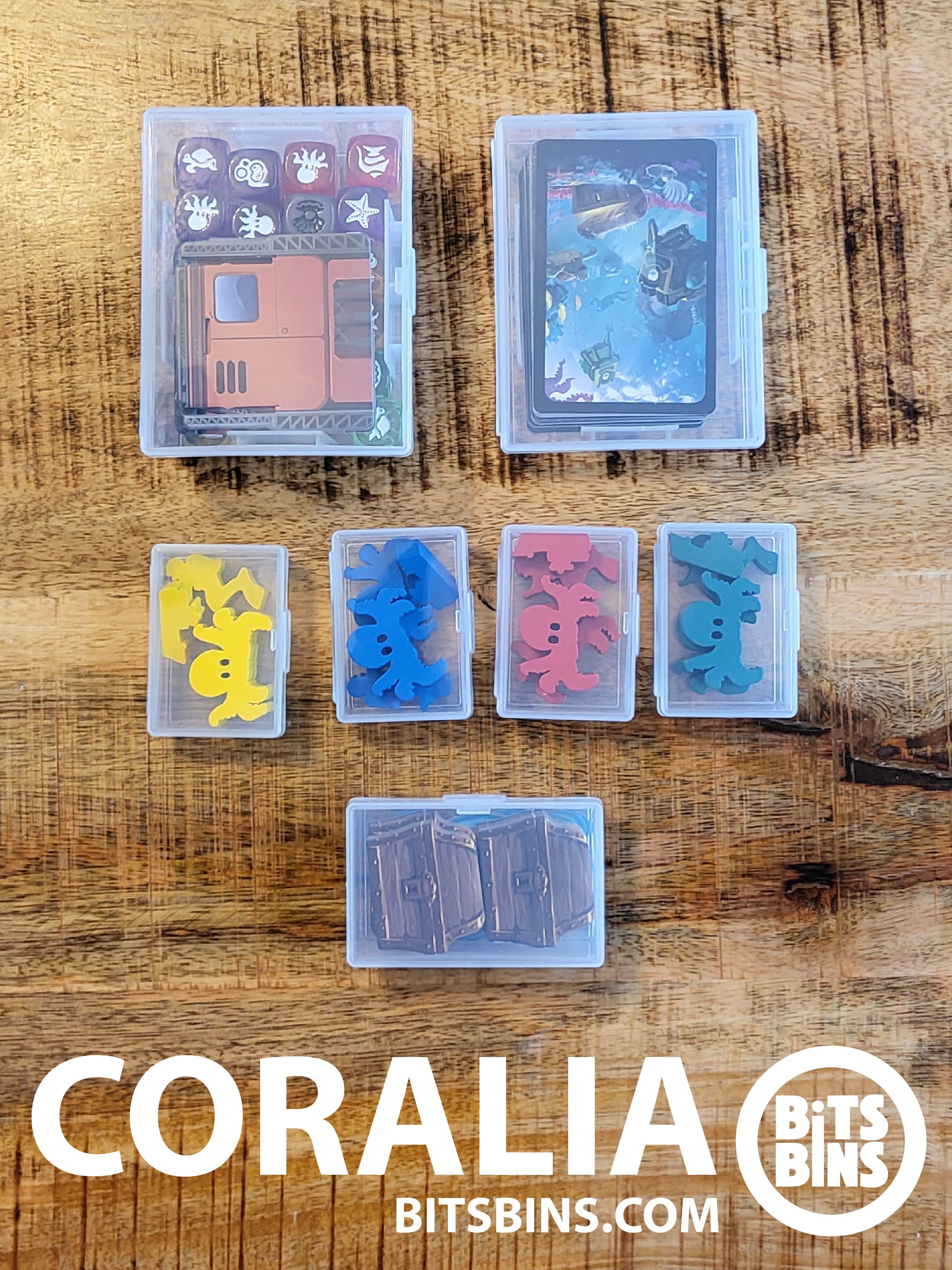 Bitsbins Coralia - 4 Minis, 1 Original, 1 Card Box, 1 100+ Card Box - Out of Play