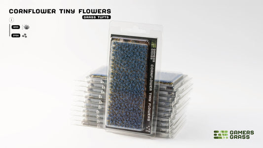 Gamers Grass - Tiny Flower Tuft Set - Cornflower - Out of Play