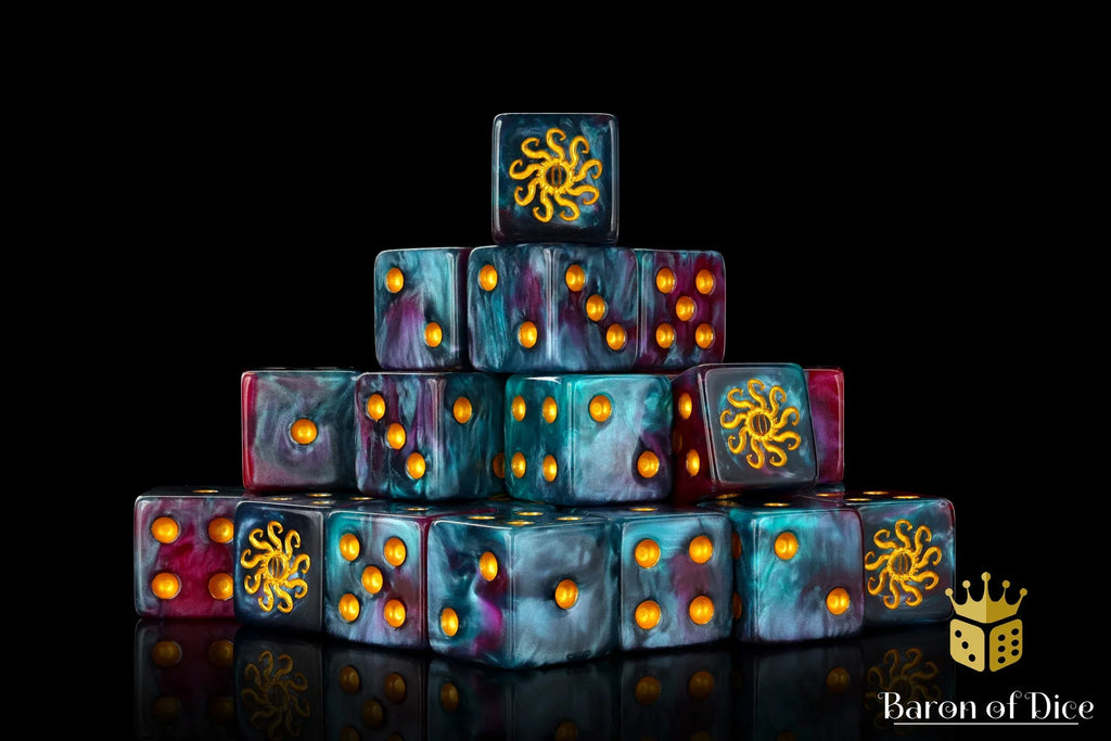 Cult of Knowledge Dice - Teal & Purple - Out of Play