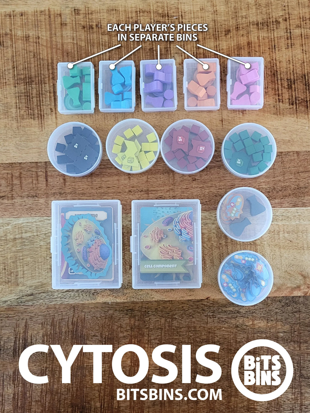 Bits Bins for Cytosis - 6 Pods, 5 Minis, 2 Card Boxes - Out of Play