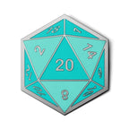 D20 Dice Die - Hard Enamel Adventure Dice Pin Metal by Norse Foundry