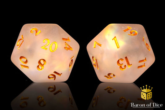 Frosted Gold Single D20 BaronOfDice