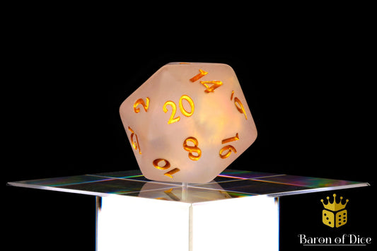 Frosted Gold Single D20 BaronOfDice