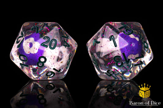 Purple Mushroom Single D20 BaronOfDice