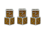 1/+1 & -1/-1 D6 Yellow Pack of 6 CCG Metal Dice - Out of Play