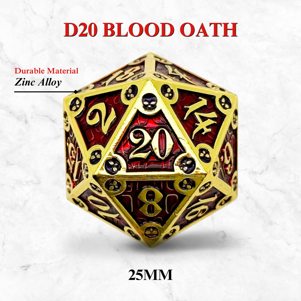 Dungeon Delve Runestones™ - 25mm D20 - Blood Oath - Out of Play