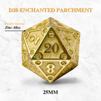 Dungeon Delve Runestones™ - 25mm D20 - Enchanted Parchment - Out of Play