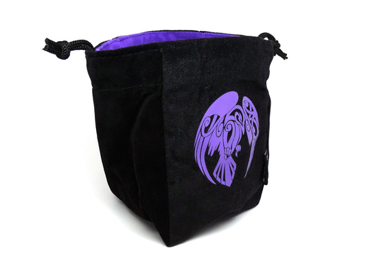 Raven Reversible Microfiber Self-Standing Large Dice Bag Easy Roller Dice Company
