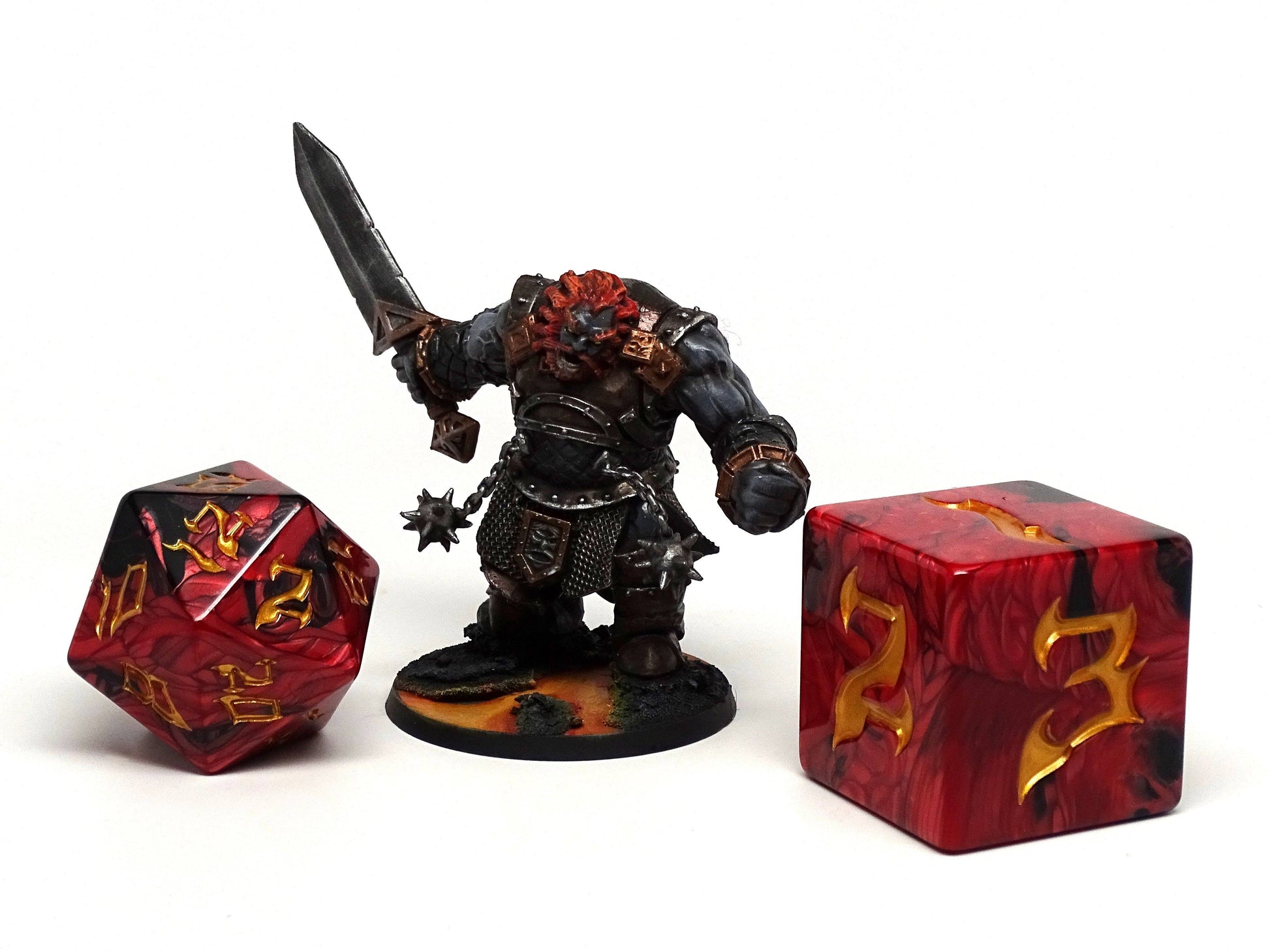 48mm Dice of the Giants - Fire Giant D20 Easy Roller Dice Company