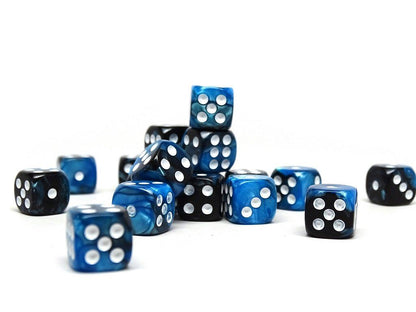 12mm D6 Dice - Black Ice - 25 Count Bag Easy Roller Dice Company
