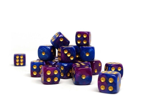 12mm D6 Dice - Purple Dawn - 25 Count Bag - Out of Play