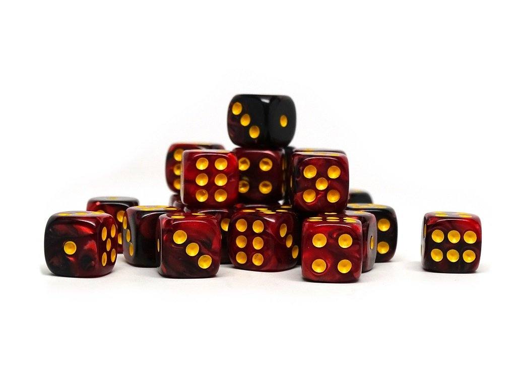 12mm D6 Dice - Lava Swirl - 25 Count Bag Easy Roller Dice Company