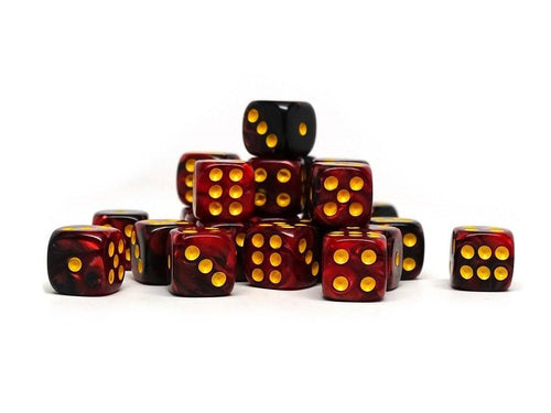 12mm D6 Dice - Lava Swirl - 25 Count Bag - Out of Play