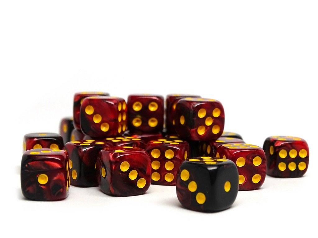 12mm D6 Dice - Lava Swirl - 25 Count Bag Easy Roller Dice Company