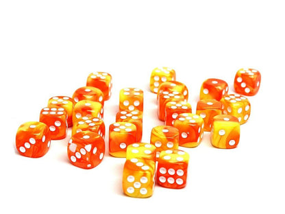 12mm D6 Dice - Blazing Sun - 25 Count Bag Easy Roller Dice Company