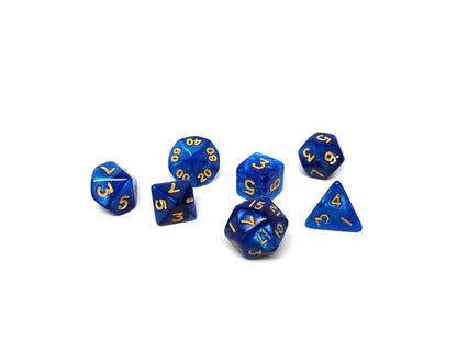 10mm Black and Blue Mini Dice Set Easy Roller Dice Company