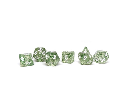 10mm Green Sparkle Mini Dice Set Easy Roller Dice Company