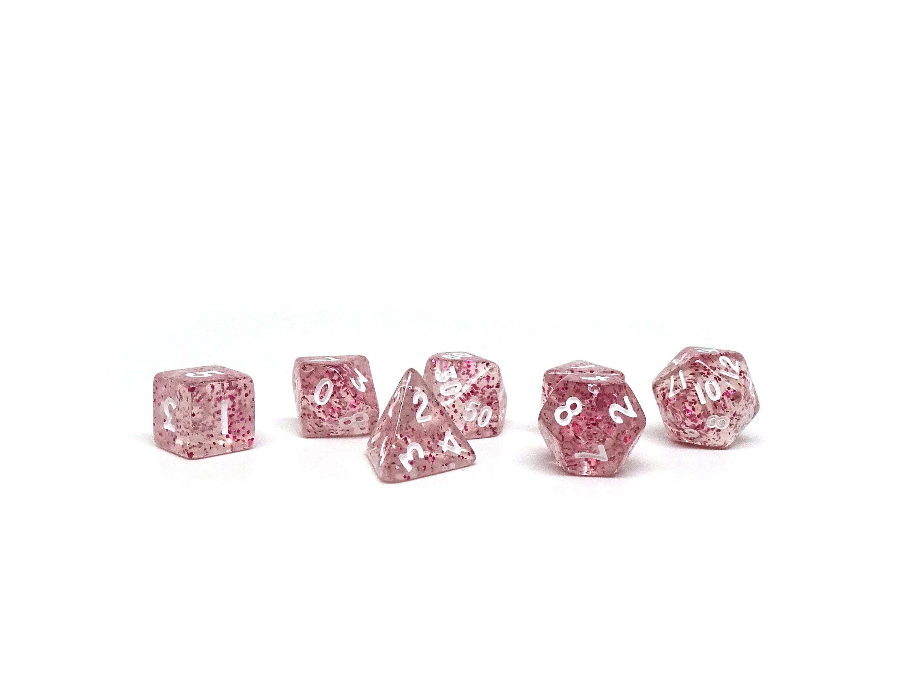 10mm Pink Sparkle Mini Dice Set - Out of Play