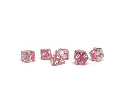 10mm Pink Sparkle Mini Dice Set Easy Roller Dice Company