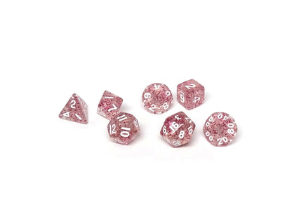10mm Pink Sparkle Mini Dice Set Easy Roller Dice Company