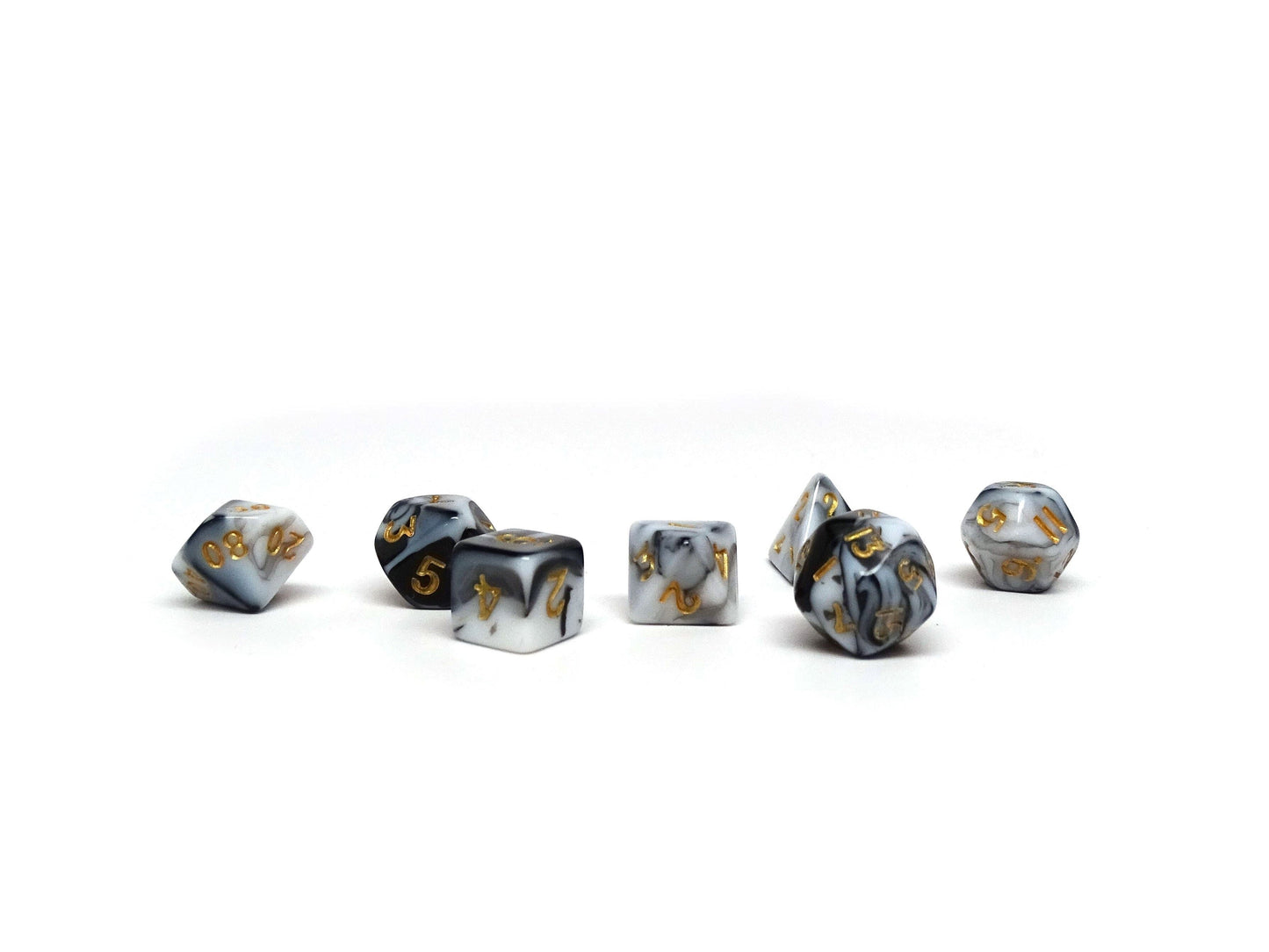 10mm Marbled Mini Dice Set Easy Roller Dice Company