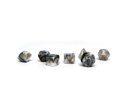 10mm Marbled Mini Dice Set Easy Roller Dice Company