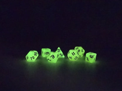 10mm Orange Glow in the Dark Mini Dice Set Easy Roller Dice Company