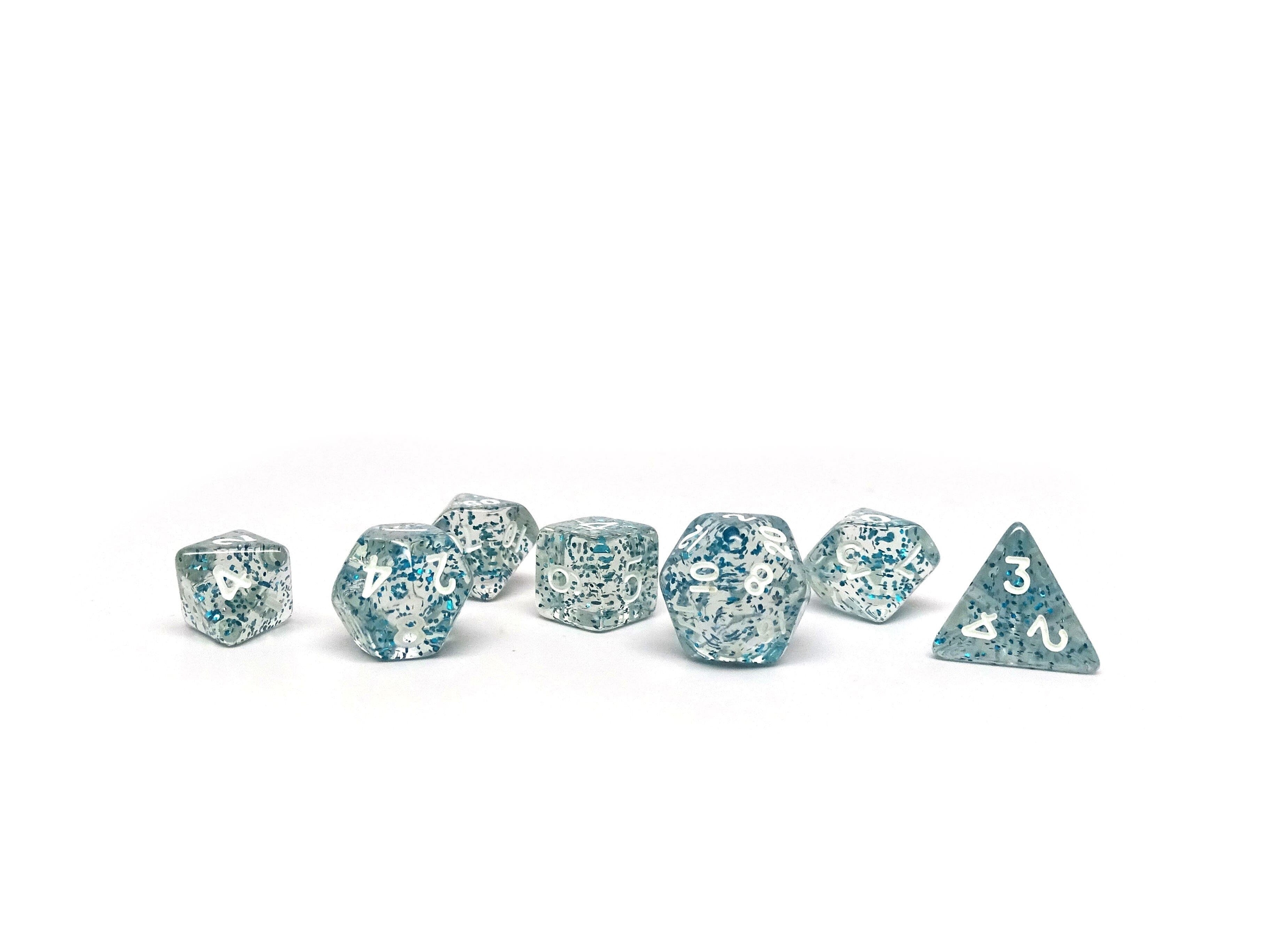 10mm Blue Sparkle Mini Dice Set - Out of Play