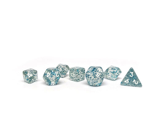 10mm Blue Sparkle Mini Dice Set Easy Roller Dice Company